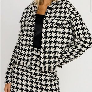 Tweed Houndstooth Jacket with matching skirt